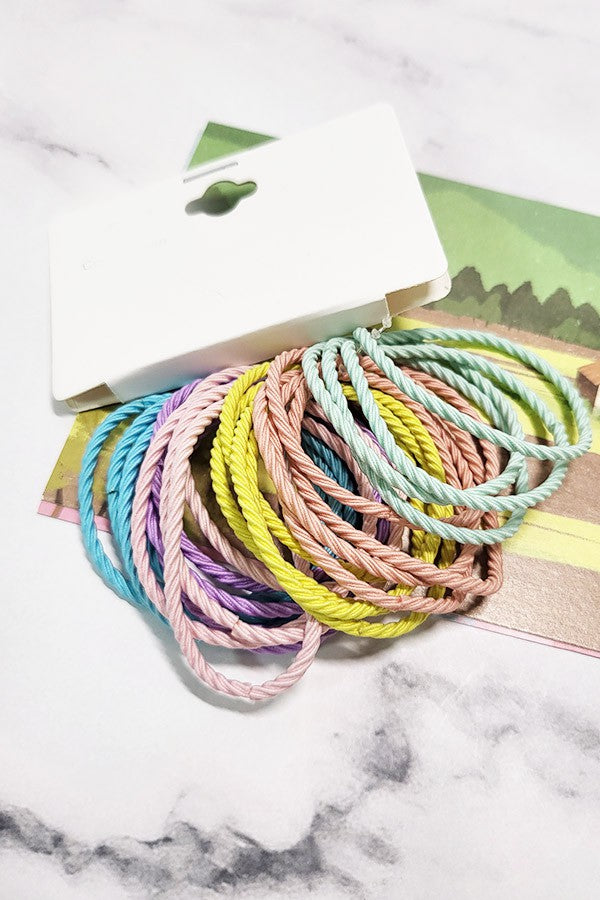 $6 Hair Tie Set- Pastel