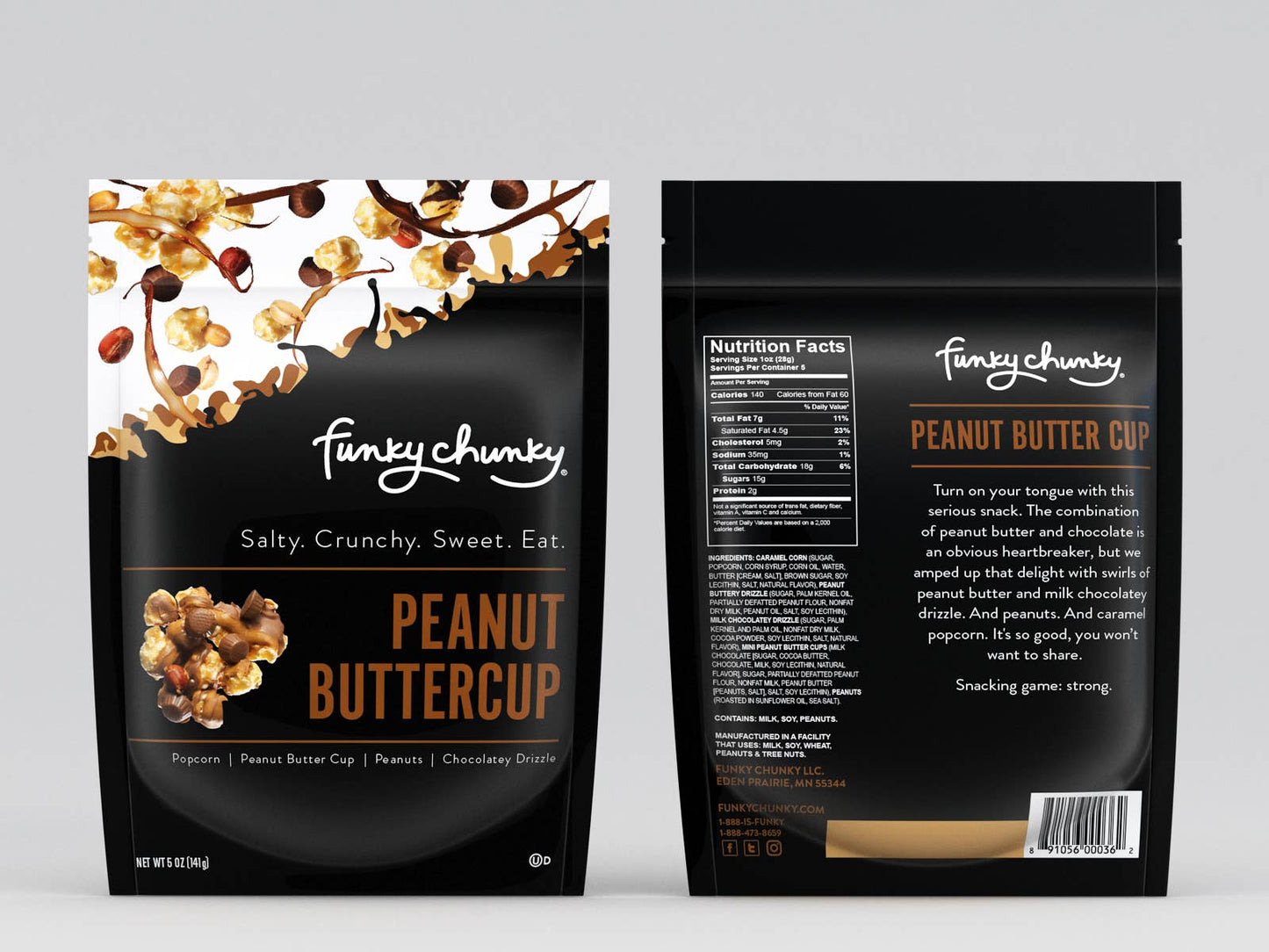 Peanut Butter Cup 5oz Bags | Chocolate Popcorn