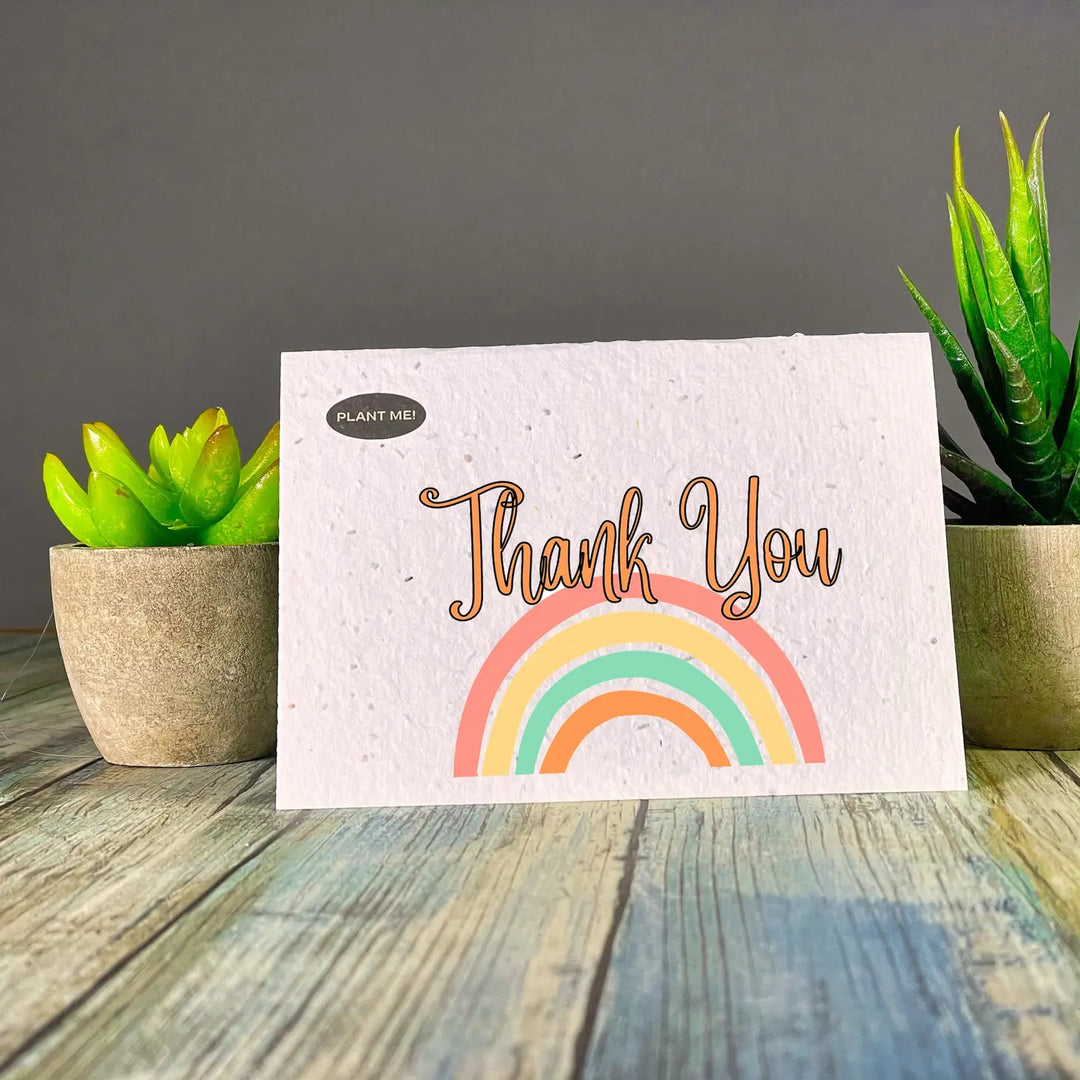 Thank You Rainbow Plantable Greeting Card