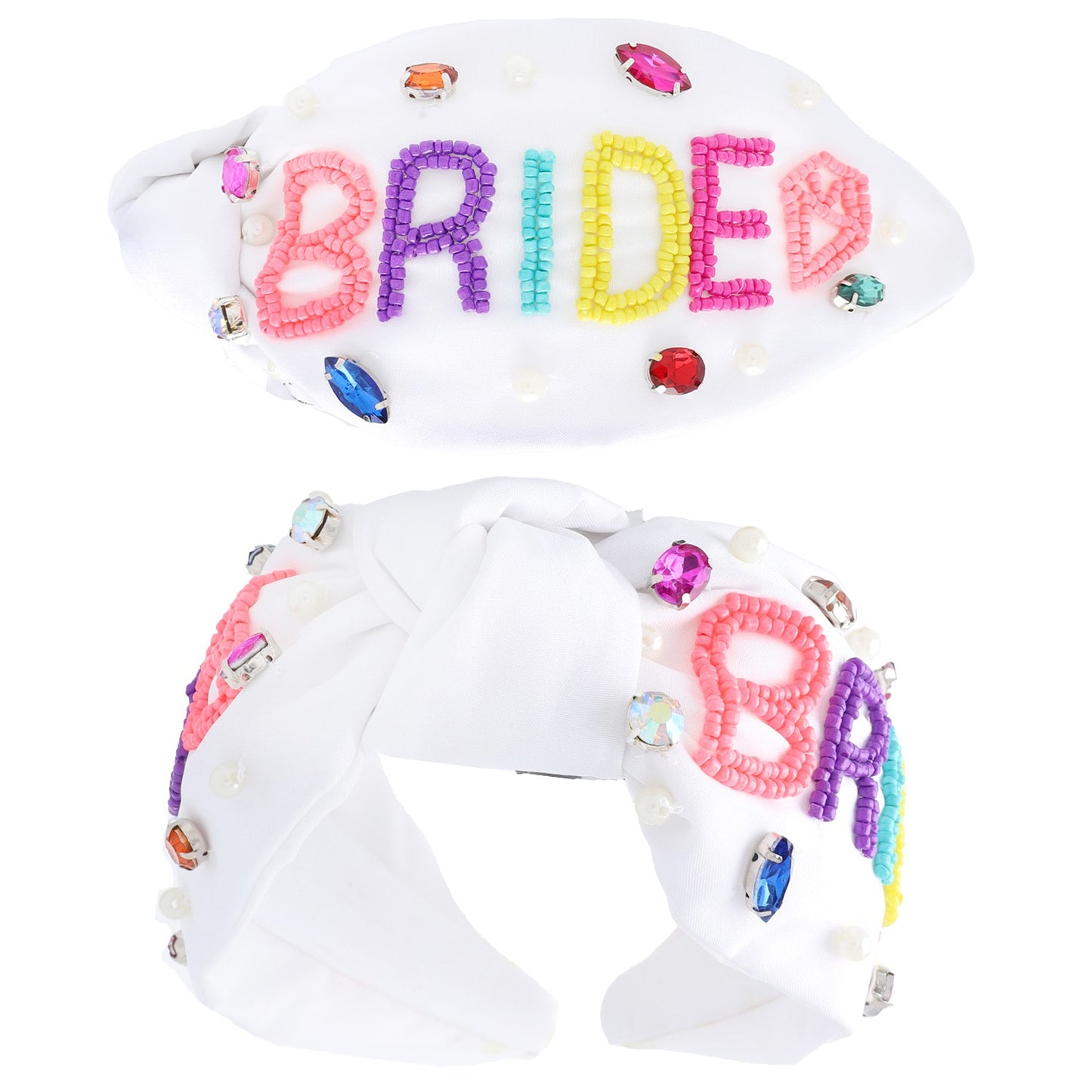 Multicolor Bead Bride Knotted Headband