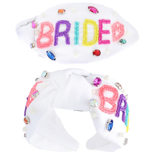 Multicolor Bead Bride Knotted Headband