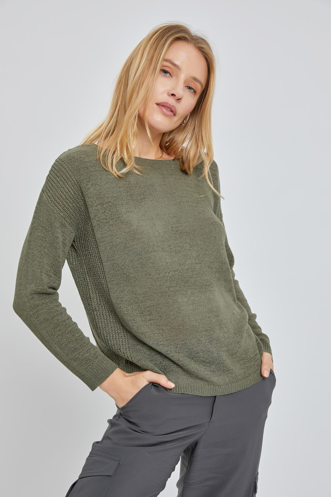 Olive Lightweight Sweater