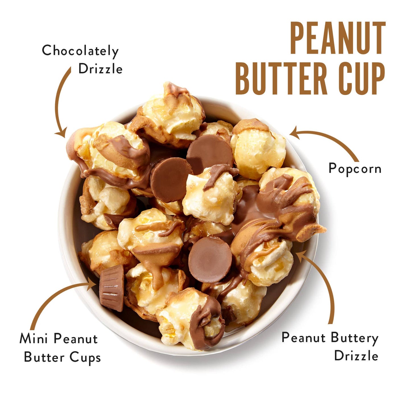 Peanut Butter Cup 5oz Bags | Chocolate Popcorn