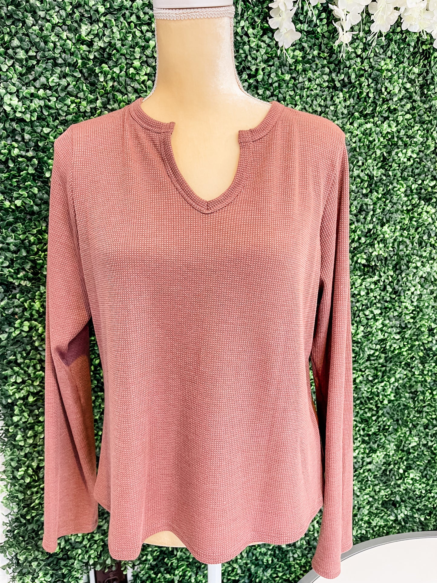 Mauve Thermal Long Sleeve Top