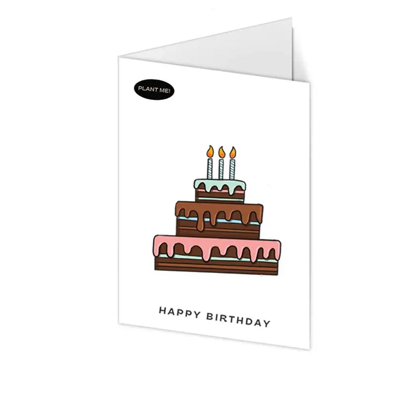 Birthday Cake Plantable Greeting Card