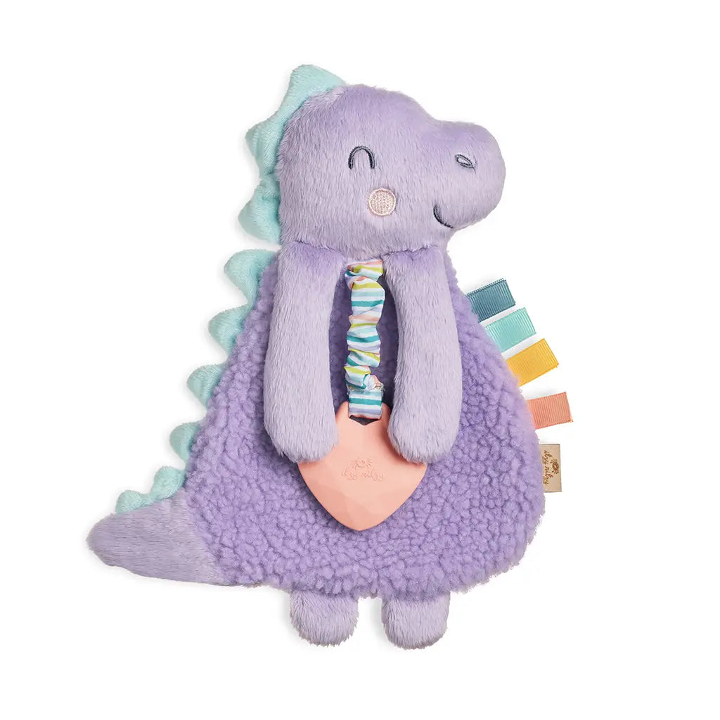 Itzy Friends Lovey™ Plush & Silicone Teether Toy Dempsey the Dino