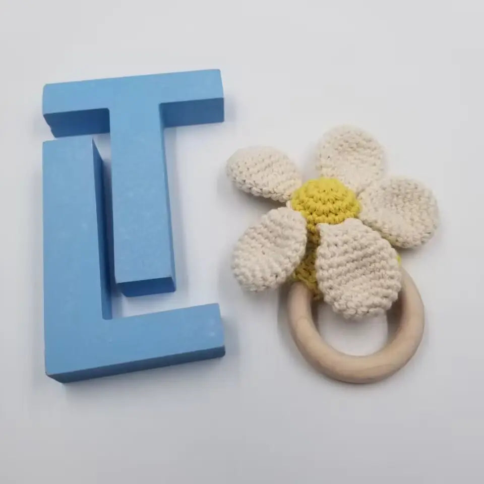 Hand Crochet Bloom Flower Rattle