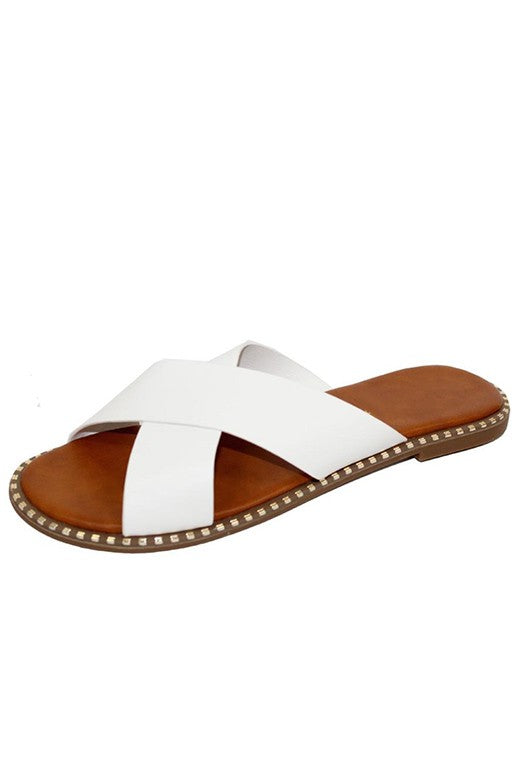 Micah- White Sandals