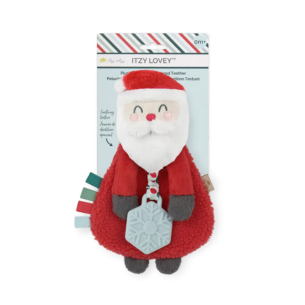 Itzy Lovey™ Holiday Santa Plush + Teether Toy