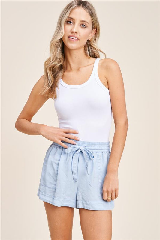 Favorite Chambray Drawstring Shorts