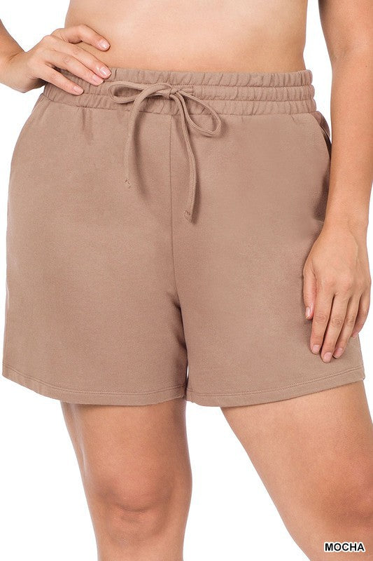 Cozy Comfy Shorts-Mocha