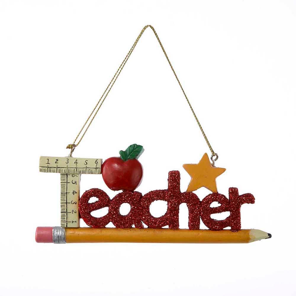 5"Resin Teacher Ornament