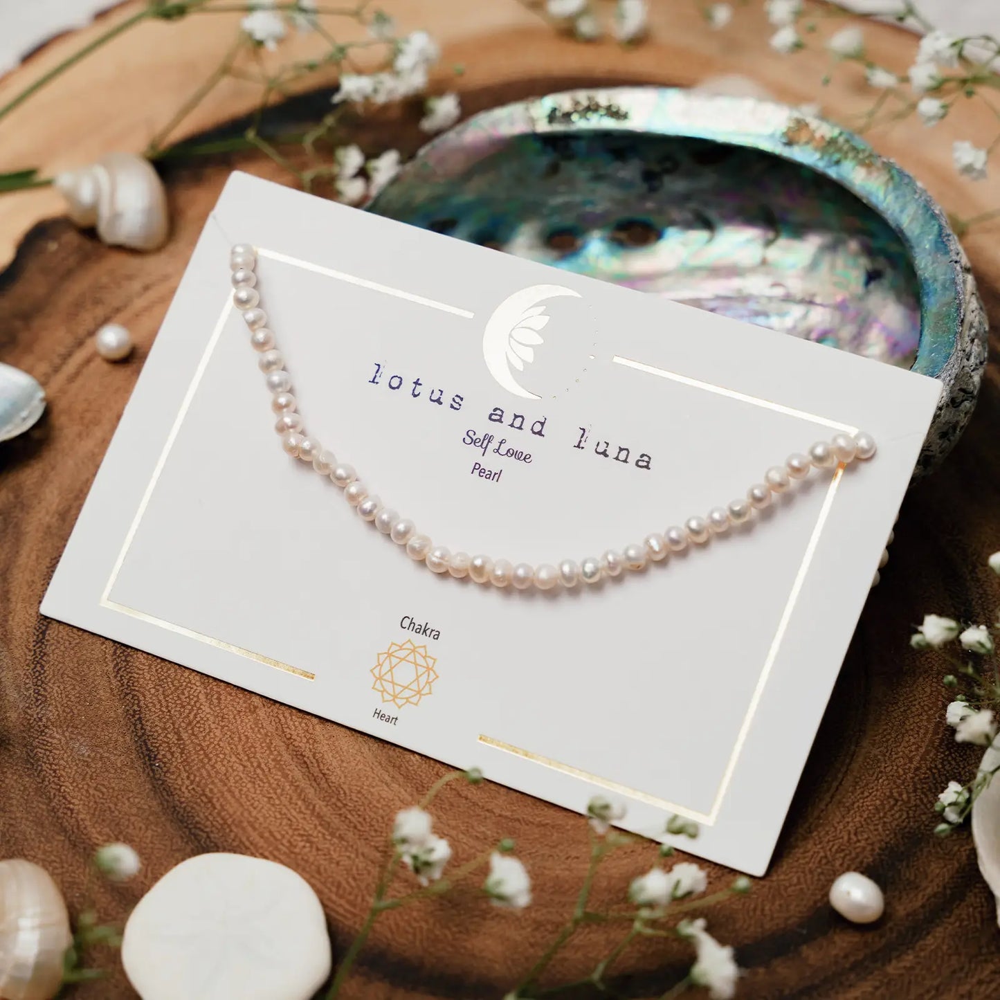 Luna & Lotus- 4mm Healing Necklaces