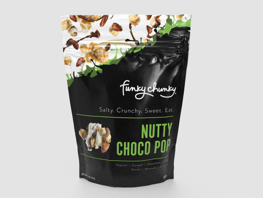 Nutty Choco Pop 5oz Bags | Chocolate Popcorn