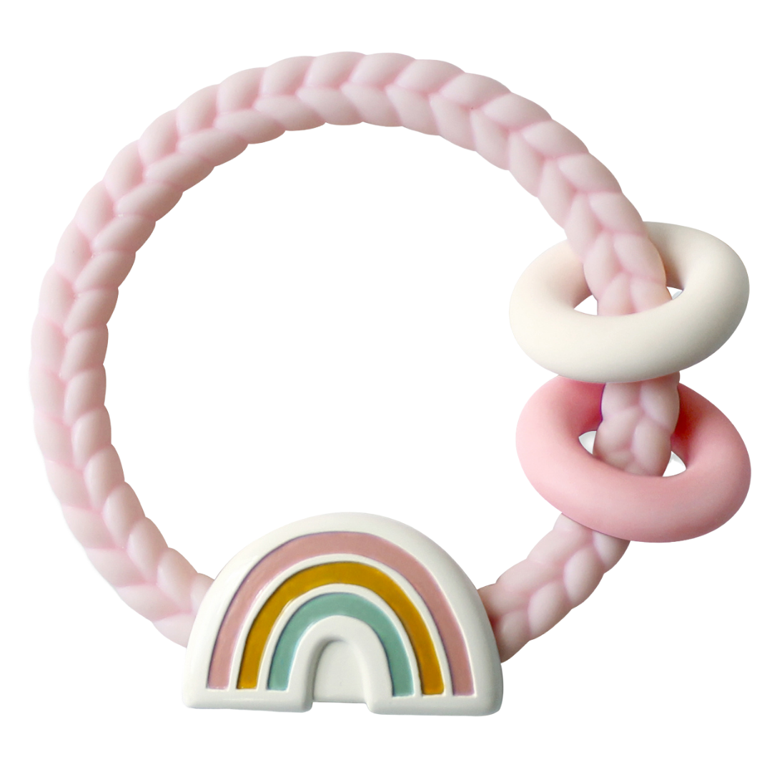 Ritzy Rattle™ Silicone Teether Rattles Rainbow