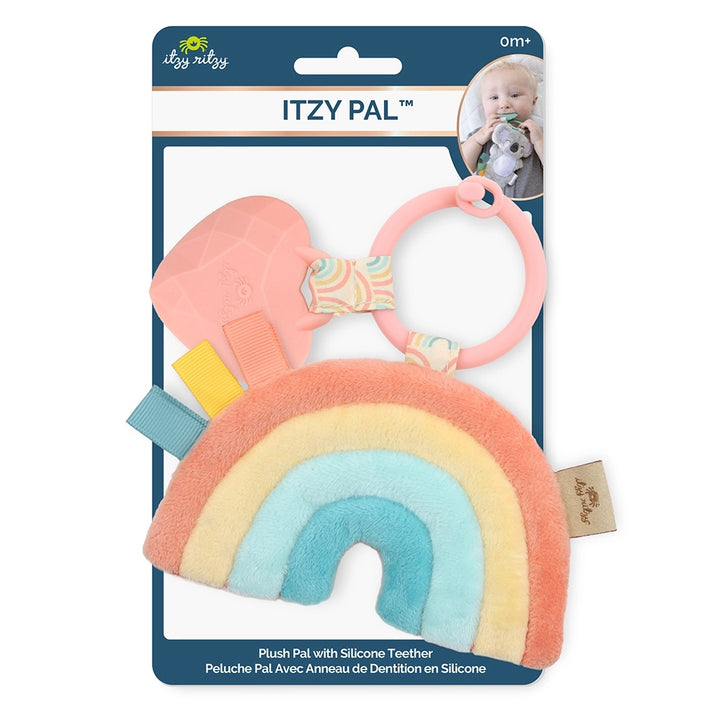 Itzy Pal™ Plush + Teether- Rainbow